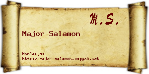 Major Salamon névjegykártya
